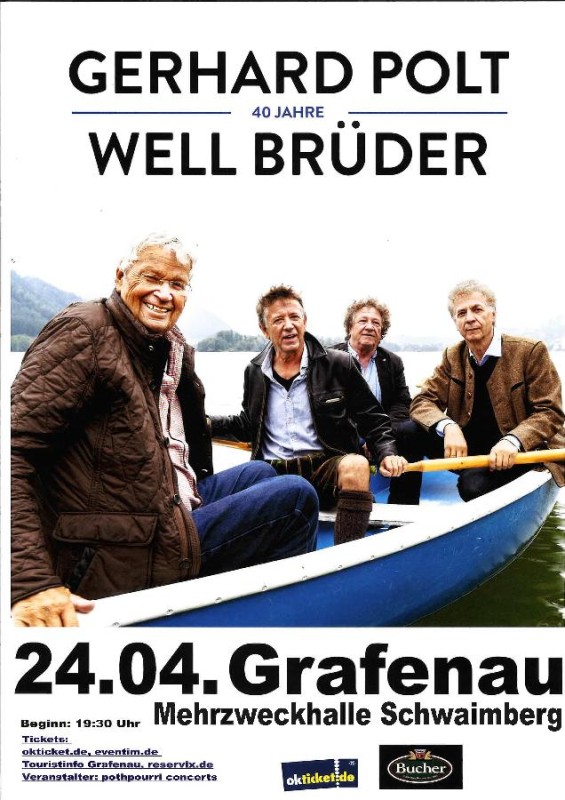 Flyer/Grafik zum Event: Gerhard Polt & die Wellbrüder am Fr., 24.04.2026 ab 19:30 Uhr