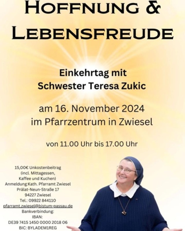 Flyer/Grafik zum Event: Hoffnung & Lebensfreude am Sa., 16.11.2024 von 11:00 bis 17:00 Uhr
