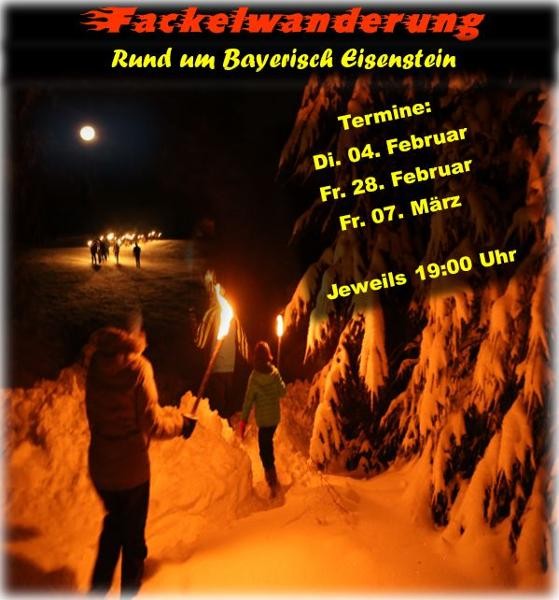 Flyer/Grafik zum Event: Fackelwanderung am So., 02.02.2025 - Fr., 07.03.2025