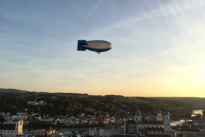 Mit dem Luftschiff über der Dreiflüssestadt