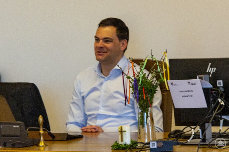 Landrat Sebastian Gruber als Leiter der Lagebesprechung