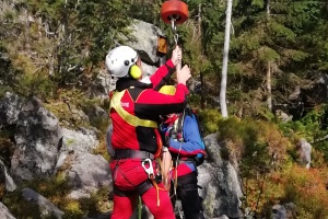 Hubschrauberrettung aus dem Teufelsloch