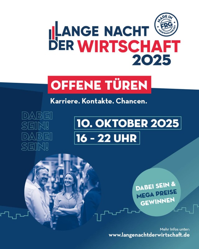 Flyer/Grafik zum Event: Lange Nacht der Wirtschaft Freyung-Grafenau 2025 am Fr., 10.10.2025 von 16:00 bis 22:00 Uhr