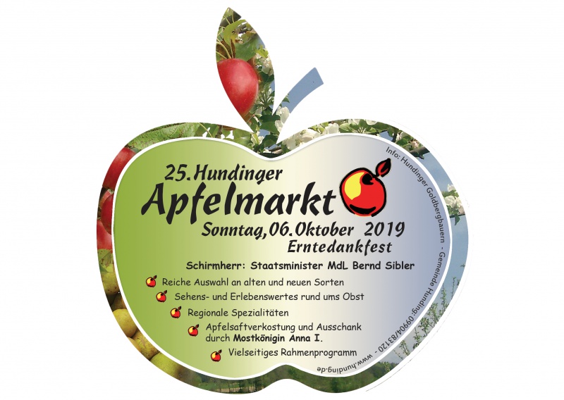 Flyer/Grafik zum Event: Hundinger Apfelmarkt am So., 06.10.2019