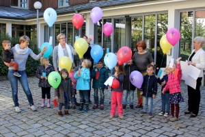 Luftballons für mehr Kinderrechte