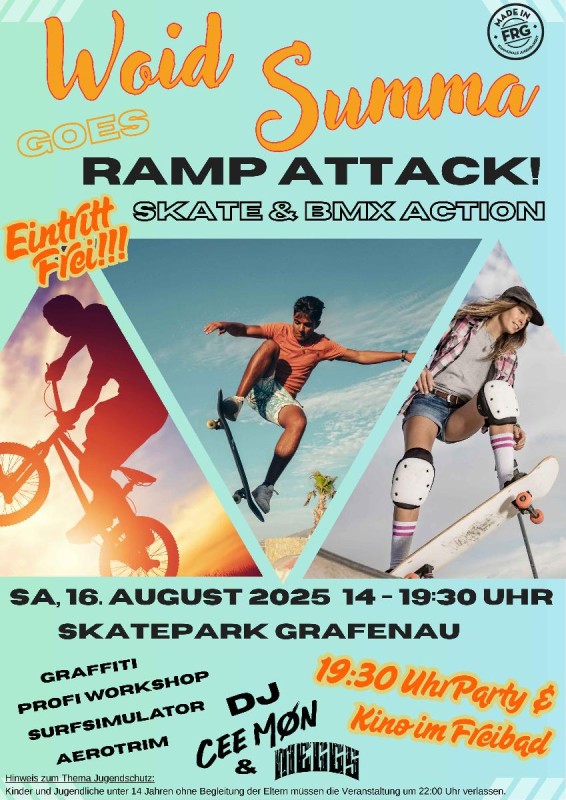 Flyer/Grafik zum Event: WOIDSUMMA - Jugendkulturfestival am Sa., 16.08.2025 von 14:00 bis 19:30 Uhr