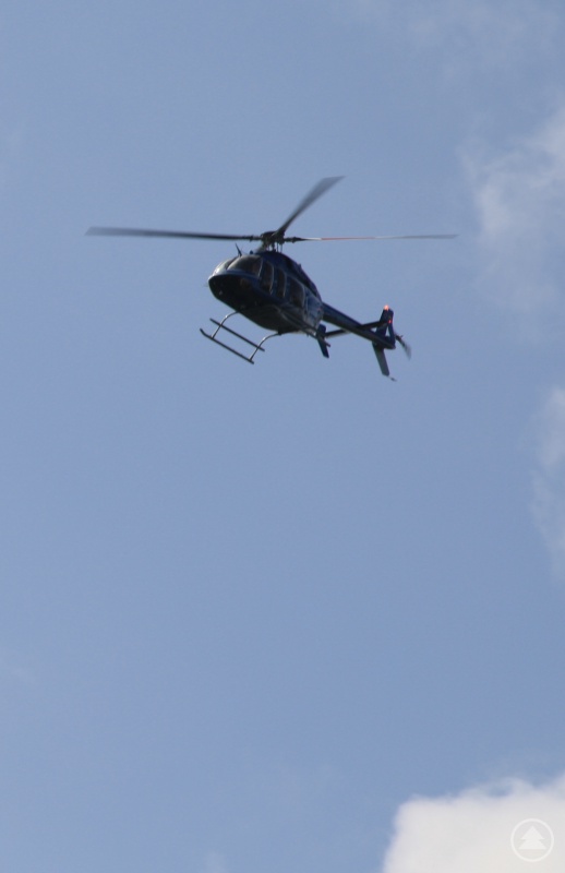 Der Heli kam zufällig geflogen.
