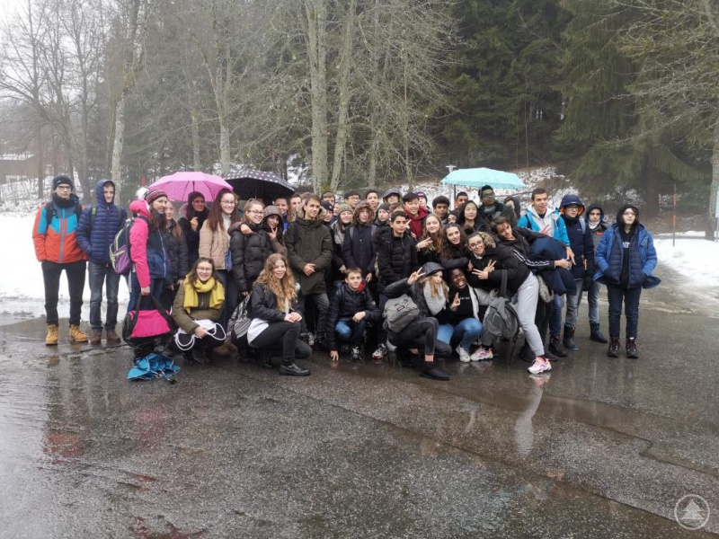 Die Freyunger Gymnasiasten mit ihren französischen Austauschpartnern.