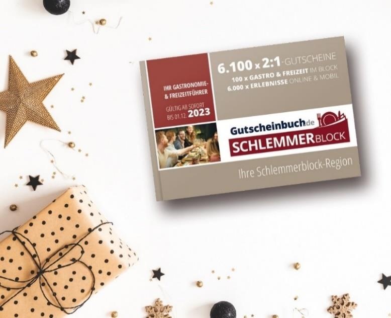Passt in jede Tasche: Der Gutscheinbuch.de Schlemmerblock im Pocket-Format.