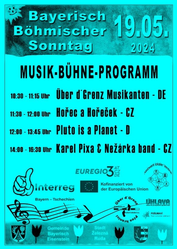 Flyer/Grafik zum Event: Bayerisch-Böhmischer Sonntag am So., 19.05.2024 - So., 22.09.2024 von 08:00 bis 18:00 Uhr