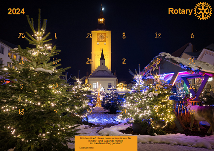 Das Adventskalender-Los mit dem Motiv von Sebastian Jung in der Gestaltung von Christiane Lantermann.