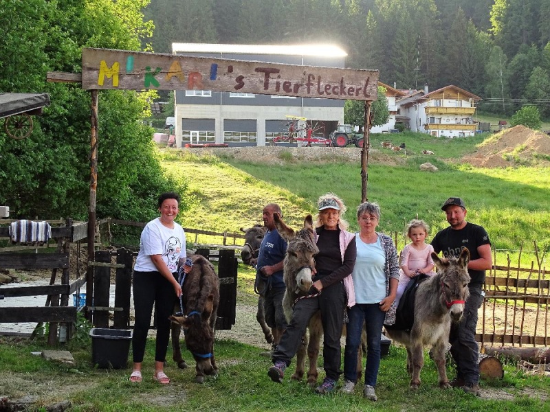 Flyer/Grafik zum Event: Eselzeit im Tierfleckerl am Mi., 17.07.2024 - Fr., 20.09.2024 von 15:00 bis 16:30 Uhr