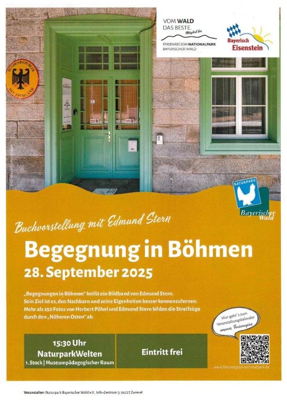 Flyer/Grafik zum Event: Begegnung in Böhmen am So., 28.09.2025 von 15:30 bis 17:00 Uhr