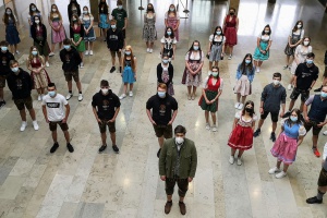 Tablet und Lederhose