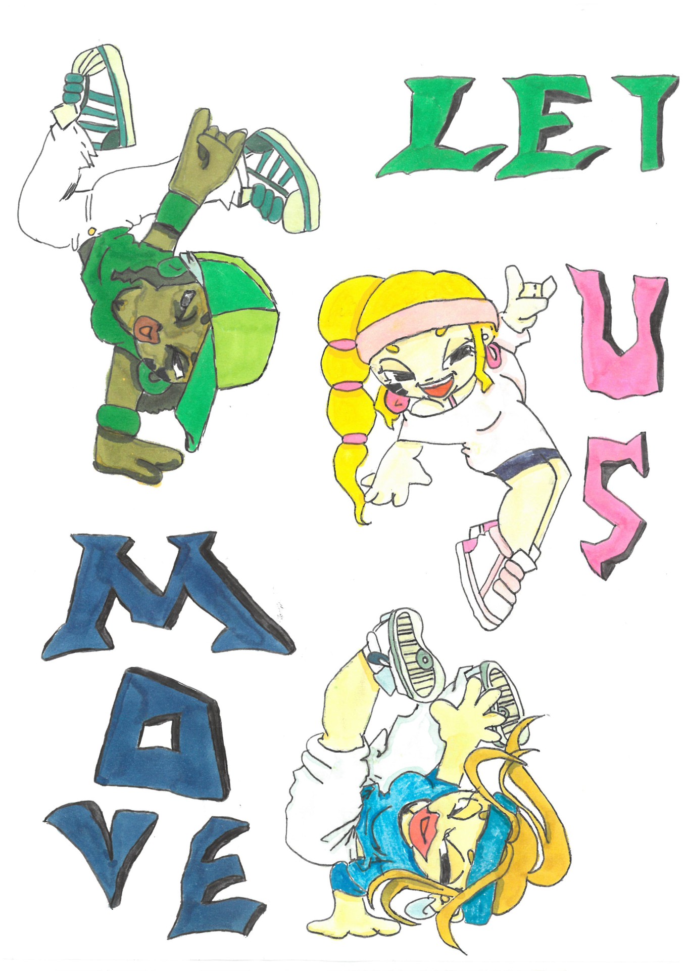 Auch beim diesjährigen Malwettbewerb „Kreative Köpfe – Gesunde Einstellung“ des Sachgebiets Gesundheitswesen am Landratsamt für die 7. Klassen im Landkreis war Bewegung eines der möglichen Themen. Die Schülerin Finja Tauscher aus der Klasse 7b der Realschule Grafenau reichte ein Bild zum Thema Bewegung ein, auf dem sie ihr Hobby, das Tanzen, darstellte.