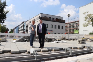 Fugensanierung am Europaplatz: Arbeiten in vollem Gange