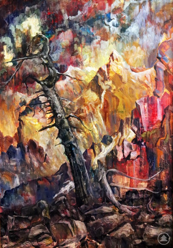 Eindrucksvoll wirkt das Werk „Gebirgsphantasie“ von Gerhard Steppes-Michel aus dem Jahr 1995, das neben vielen weiteren Bildern in der neuen Sonderausstellung zu sehen sein wird.