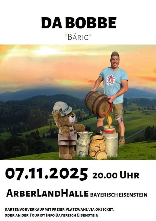 Flyer/Grafik zum Event: da "Bobbe" mit dem Kabarettprogramm "Bärig" am Fr., 07.11.2025 von 18:30 bis 22:00 Uhr