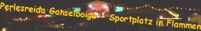 Flyer/Grafik zum Event: OPEN AIR "Sportplatz in Flammen Perlesreut" am Sa., 09.08.2008 ab 18.00 Uhr