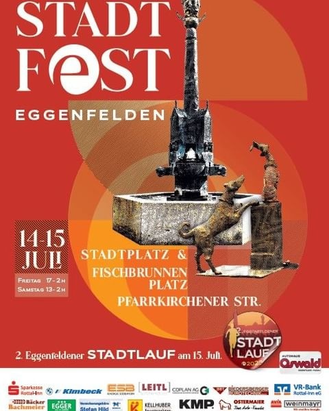 Flyer/Grafik zum Event: Stadtfest Eggenfelden am Fr., 14.07.2023 - Sa., 15.07.2023