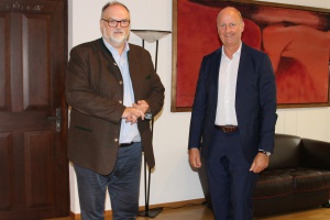 Antrittsbesuch: Oberbürgermeister Jürgen Dupper empfängt neuen Leiter des Finanzamtes Passau Wolfgang Beeg