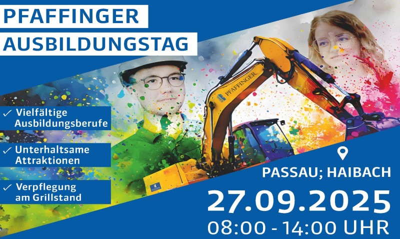 Flyer/Grafik zum Event: Pfaffinger Ausbildungstage 2025 am Sa., 27.09.2025 von 08:00 bis 14:00 Uhr
