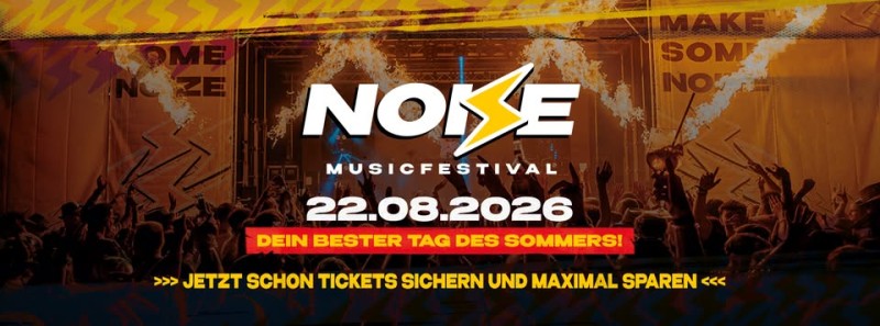Flyer/Grafik zum Event: NOIZE Musicfestival 2026 im LOBO Nightclub Waldkirchen am Sa., 22.08.2026