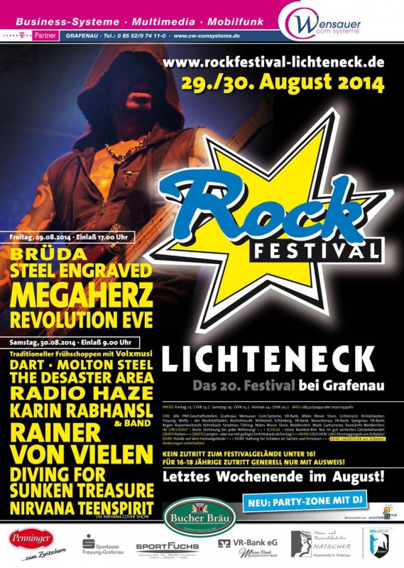 Flyer/Grafik zum Event: Rockfestival in Lichteneck am Fr., 29.08.2014 - Sa., 30.08.2014