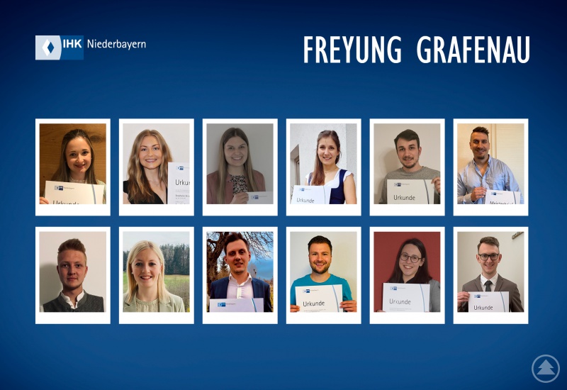 Das Bild zeigt einen Teil der Fortbildungs-Absolventen aus dem Landkreis Freyung-Grafenau.