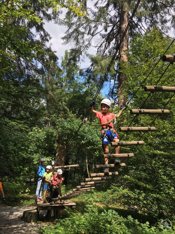 Hoch hinaus ging es im Kletterwald.