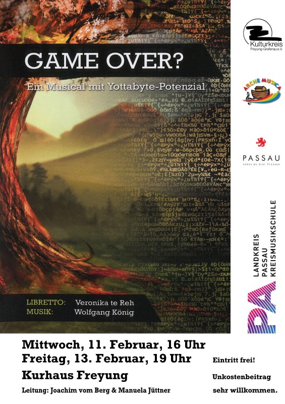 Flyer/Grafik zum Event: Game Over? - Kindermusical am Mi., 11.02.2026 - Fr., 13.02.2026