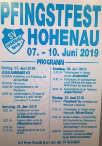 Pfingstfest Hohenau 2019
