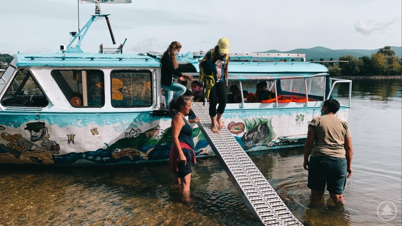 Die Überfahrt auf die Donauinsel war ein Erlebnis.