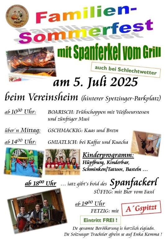 Flyer/Grafik zum Event: Familiensommerfest Soizweg 2025 am Sa., 05.07.2025 ab 10:30 Uhr