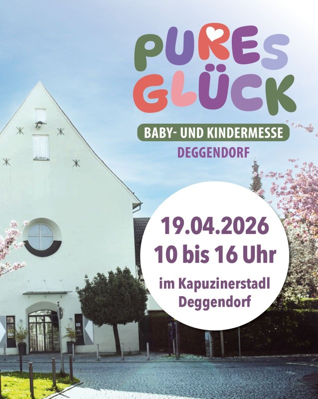 Flyer/Grafik zum Event: Pures Glück Baby- und Kindermesse am So., 19.04.2026 von 10:00 bis 16:00 Uhr