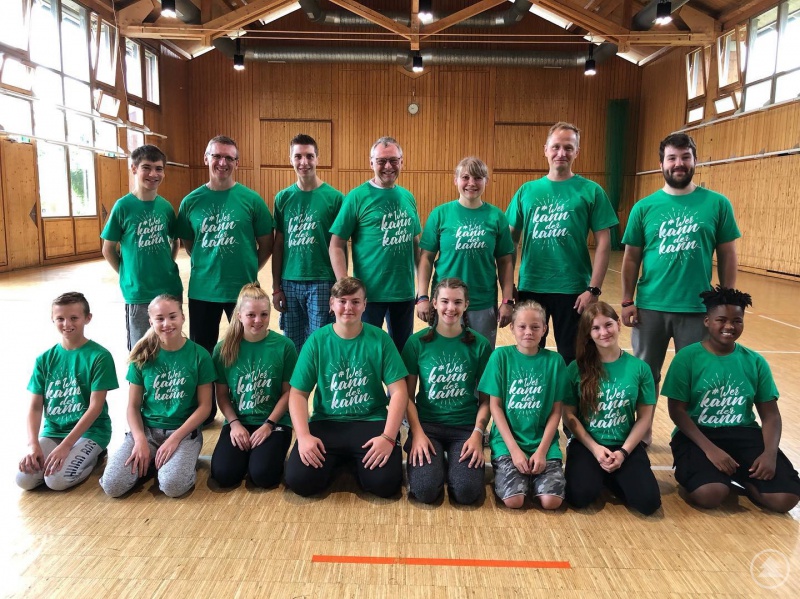 Das Betreuerteam bei der Einweisung