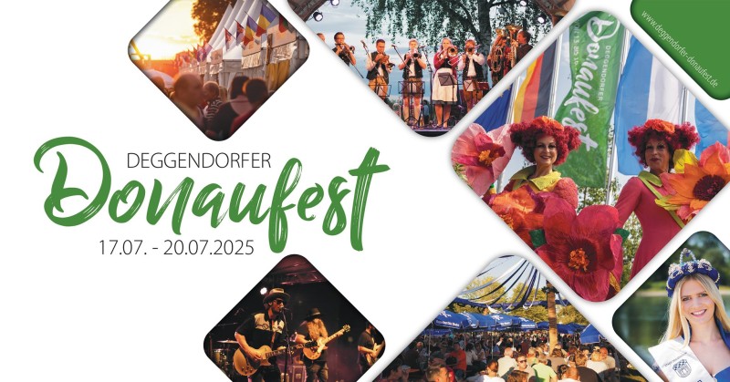 Flyer/Grafik zum Event: Deggendorfer Donaufest 2025 – Ein Fest für alle Sinne am Do., 17.07.2025 - So., 20.07.2025