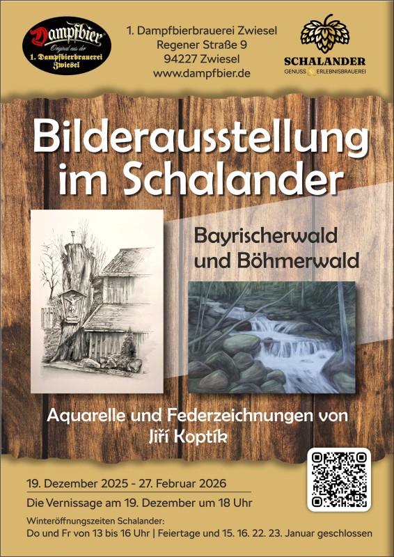 Flyer/Grafik zum Event: Bilderausstellung im Schalander 2025/2026 am Fr., 19.12.2025 ab 18:00 Uhr