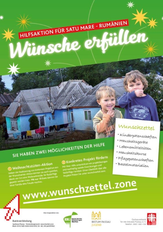 Das Plakat der Caritas und der katholischen Jugend im Bistum Passau für die Weihnachtsaktion 2022