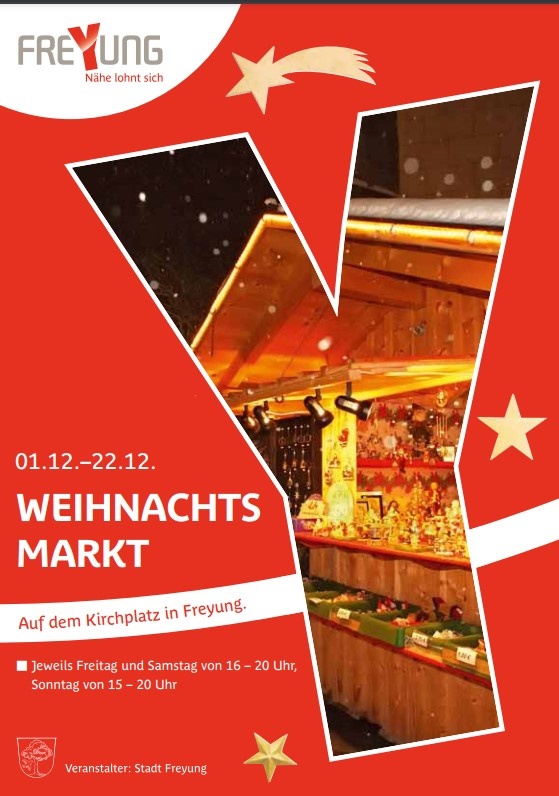 Flyer/Grafik zum Event: Weihnachtsmarkt mit Riesen-Adventskalender am Fr., 01.12.2023 - Fr., 22.12.2023