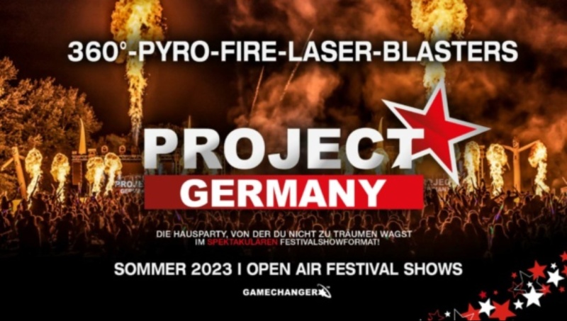 Flyer/Grafik zum Event: Project Germany 2023 - DEGGENDORF I Open Air Festival am Fr., 08.09.2023 ab 19:30 Uhr