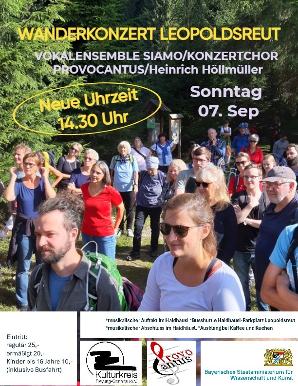 Flyer/Grafik zum Event: Musikalischer Spaziergang Leopoldsreut 2025 am So., 07.09.2025 ab 14:30 Uhr