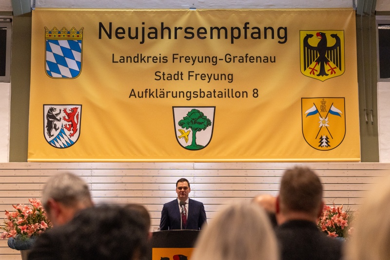 Flyer/Grafik zum Event: Neujahrsempfang des Aufklärungsbataillons 8 2024 am Do., 18.01.2024 von 15:45 bis 19:00 Uhr