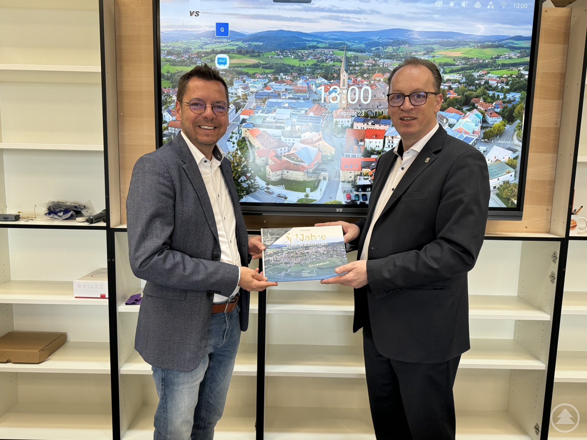 ürgermeister Heinz Pollak und MdL Martin Behringer (Freie Wähler)