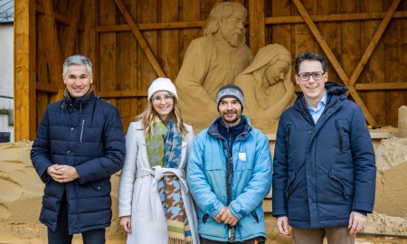 Baustart der größten Sandkrippe Deutschlands