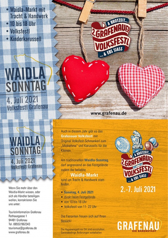 Flyer/Grafik zum Event: WAIDLA Sonntag 2021 am So., 04.07.2021 von 10:00 bis 18:00 Uhr