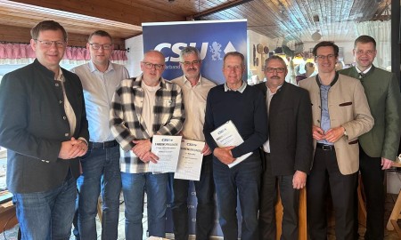CSU Freyung ehrt langj&auml;hrige Mitglieder und blickt auf aktives Jahr zur&uuml;ck