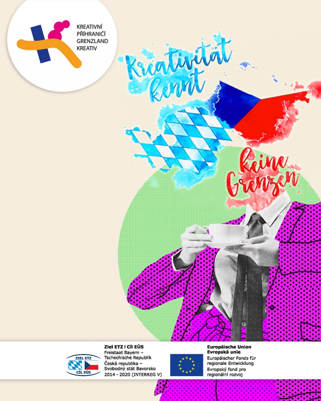 Flyer/Grafik zum Event: Grenzland kreativ - Großer grenzübergreifender Runder Tisch am Mi., 05.10.2022 ab 09:00 Uhr