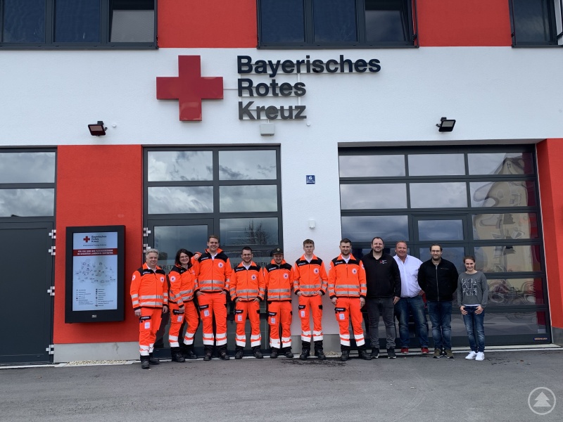 Von links: Jürgen Grünberger, Selina Laux, Philipp Heinzl, Dominik Öhler, Adrian Höfler, Christoph Hoffmann, Sebastian Bezold, Alois Vogl, Günther Raith, Michal Frömel, Carina Friedl (Notfalldarstellerin)