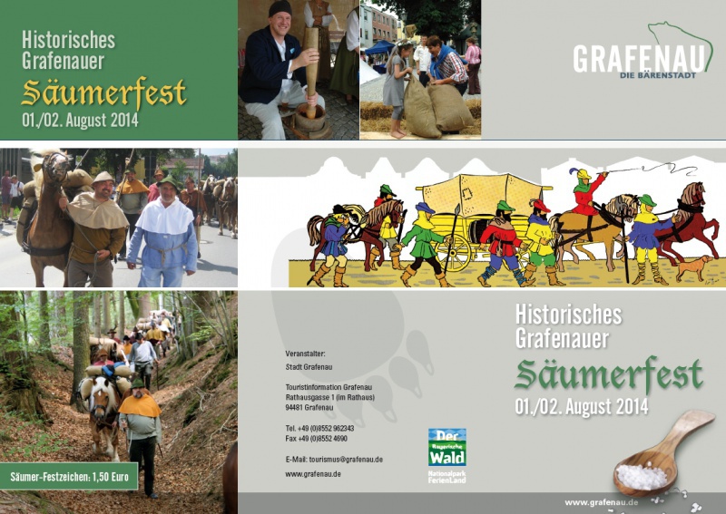 Flyer/Grafik zum Event: Säumerfest Grafenau am Sa., 02.08.2014 von 09:00 bis 22:00 Uhr